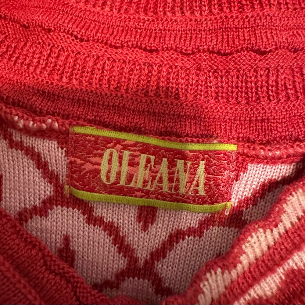 Oleana Button Down Silk and Merino Wool Knit Pink Sweater Size Small - Picture 7 of 15